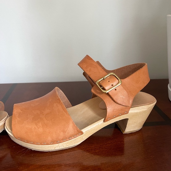 Bryr Emma Spanish Toe Mid heel size us 6 eu 36-Natural Leather - Picture 8 of 11